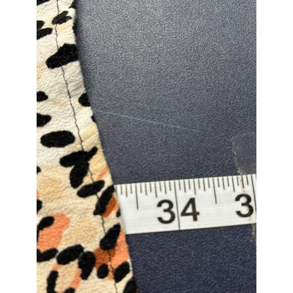 Cupio Curvy Womens Button Front Tunic Blouse Size 3X Leopard Print Sleeveless - Picture 10 of 11